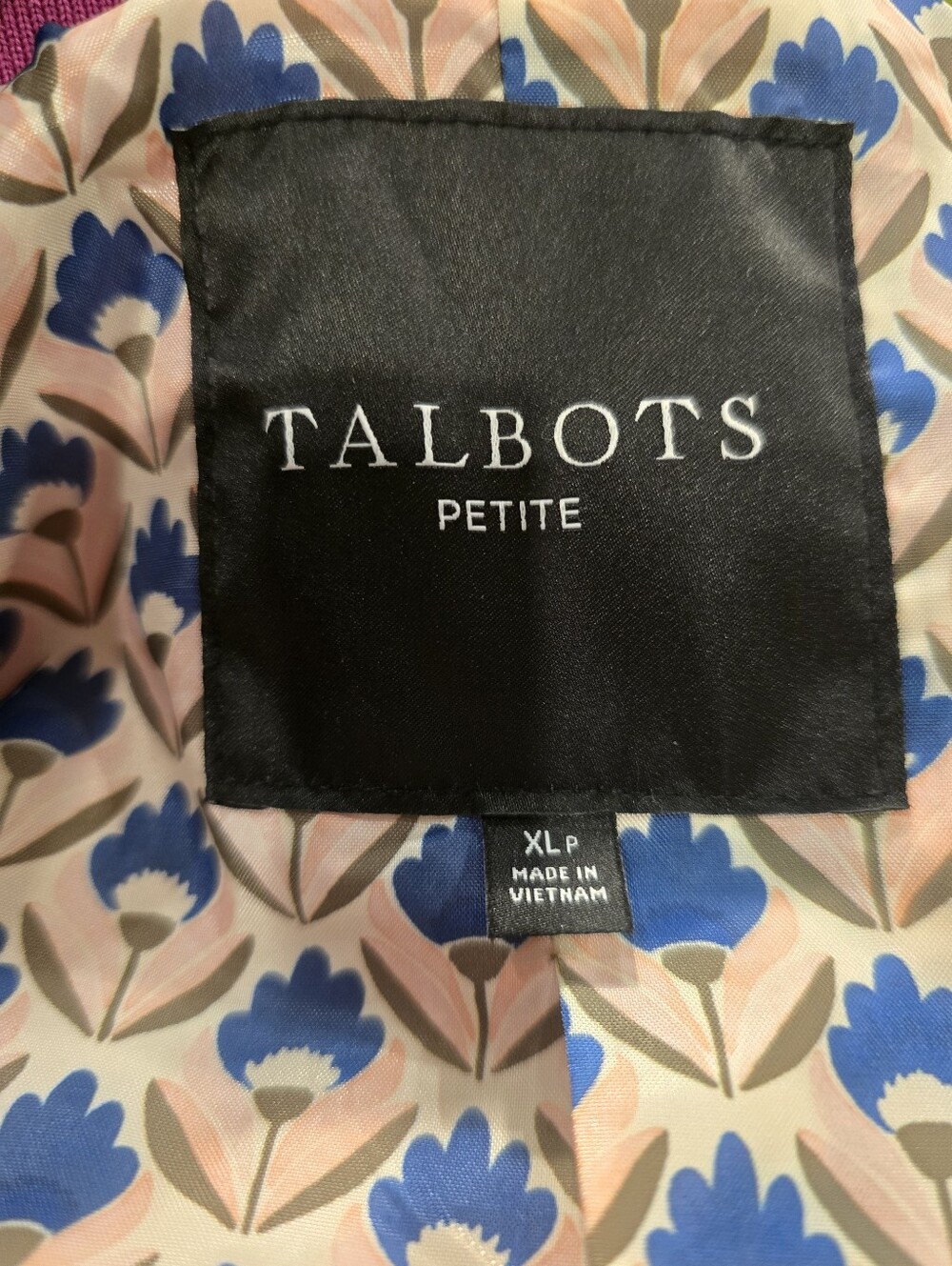 Talbots Quilted Pink Bomber Jacket XLP - Picture 2 of 7